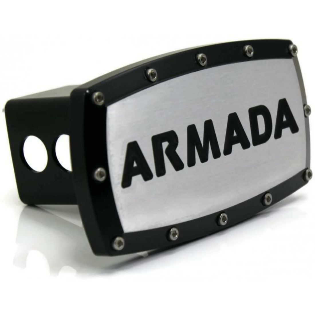 Nissan Armada 2" Tow Hitch Cover Plug Engraved Billet Black Powder